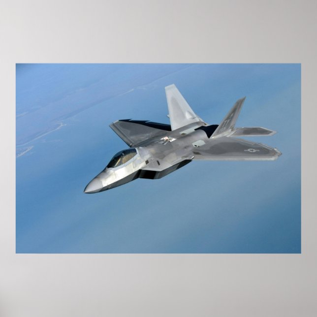 F-22 Raptorflygplan Poster (Framsidan)