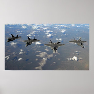 F-22 Raptorflygplan Poster