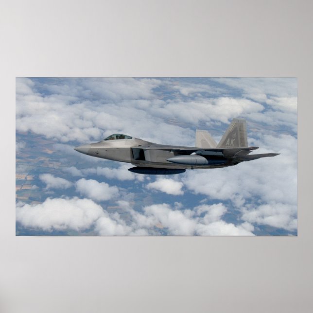 F-22 Raptorflygplan Poster (Framsidan)