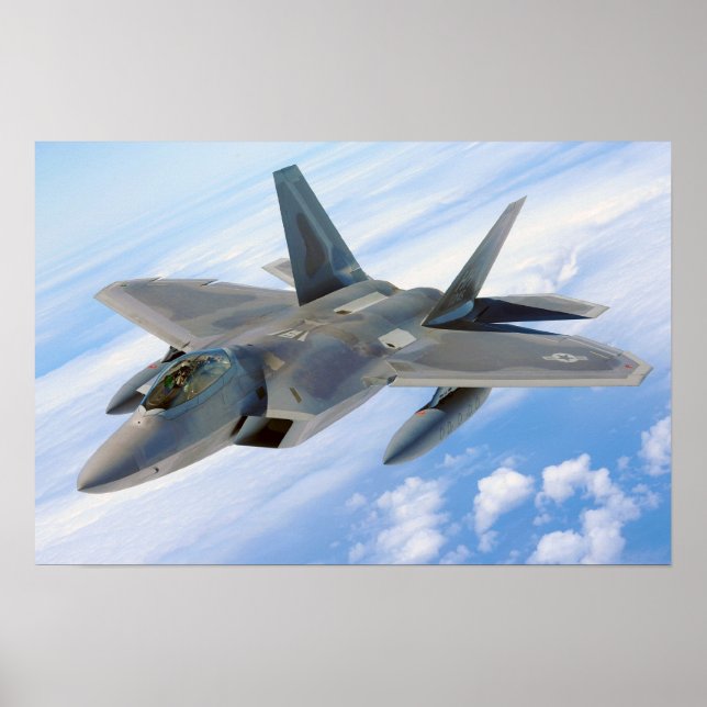 F-22 Raptorflygplan Poster (Framsidan)