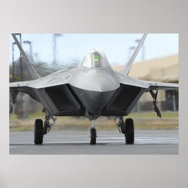 F-22 Raptorflygplan Poster (Framsidan)