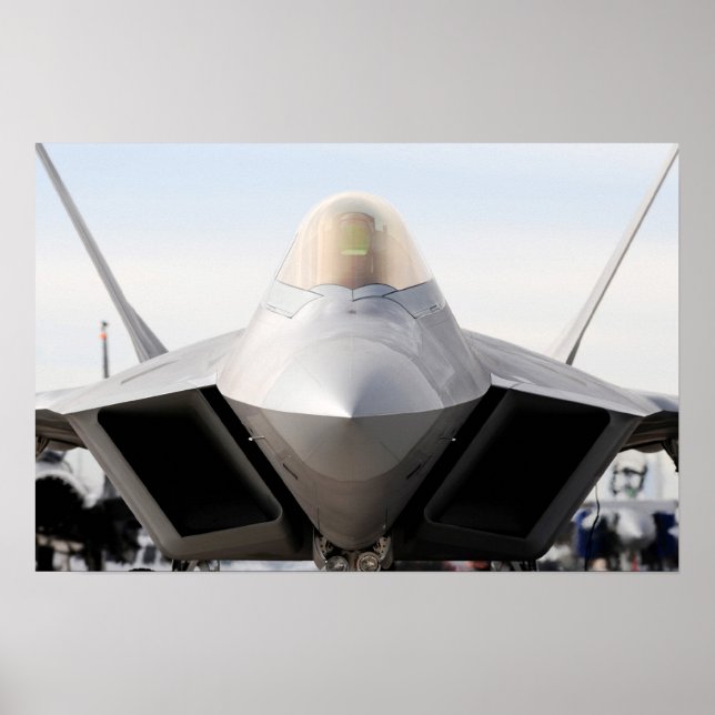 F-22 Raptorflygplan Poster (Framsidan)