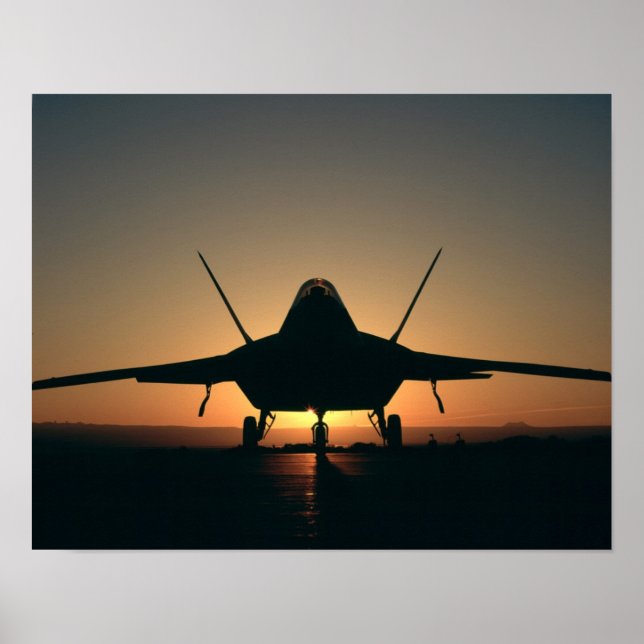 F-22 Raptorflygplan Poster (Framsidan)