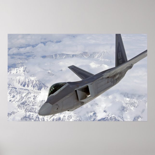 F-22 Raptorflygplan Poster (Framsidan)