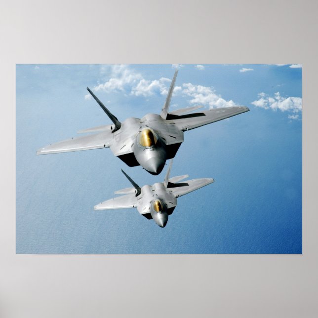 F-22 Raptorflygplan Poster (Framsidan)