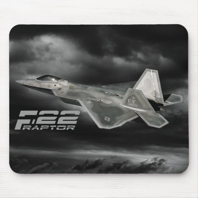F-22 ROVFÅGEL Mousepad Musmatta (Framsidan)