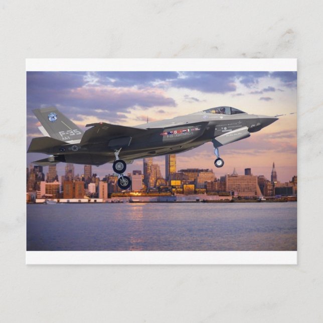 F-35 BÄTTRE FIGHTER-LUFTFARTYG VYKORT (Framsida)