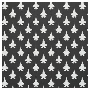 F-35 Blixt 2 Fighter Jet White Black Tyg