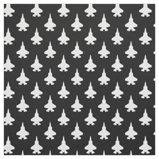 F-35 Blixt 2 Fighter Jet White Black Tyg (Provkarta)