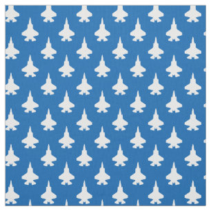 F-35 Blixt 2 Fighter Jet White Blue Tyg