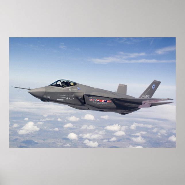 F-35 Blixt II-flygplan Poster (Framsidan)