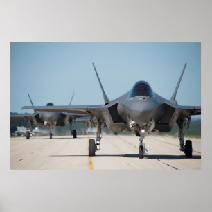 F-35 Blixt II-flygplan Poster
