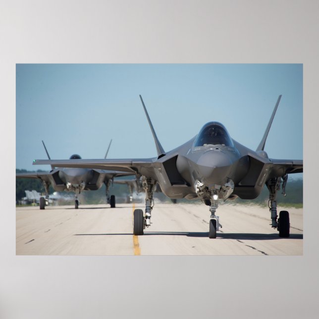 F-35 Blixt II-flygplan Poster (Framsidan)