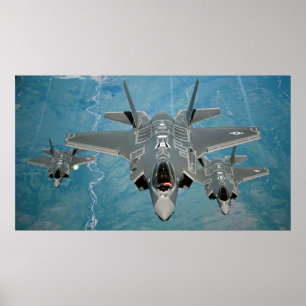 F-35 Blixt II-flygplan Poster