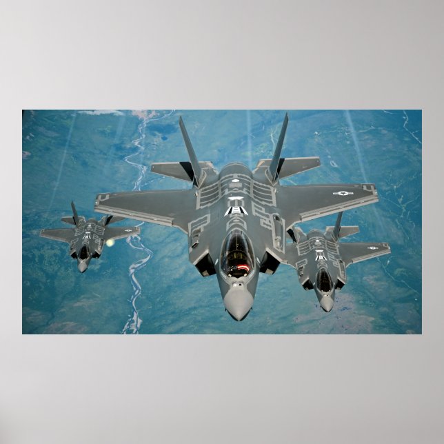 F-35 Blixt II-flygplan Poster (Framsidan)