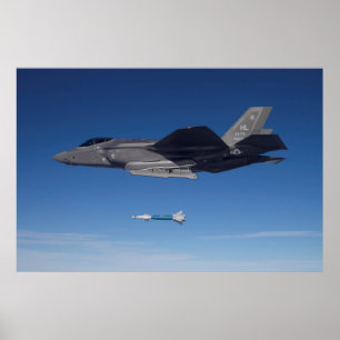 F-35 Blixt II-flygplan Poster