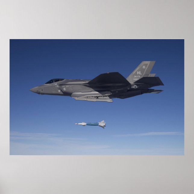 F-35 Blixt II-flygplan Poster (Framsidan)