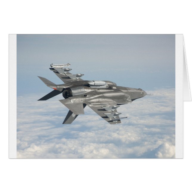 F-35 Blixt II Hälsningskort (Framsidan Horizontal)