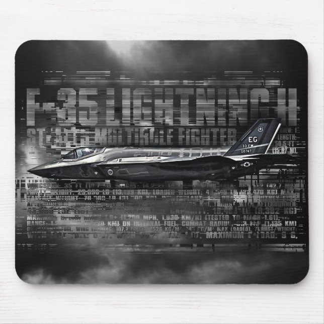 F-35 blixt II Mousepad Musmatta (Framsidan)