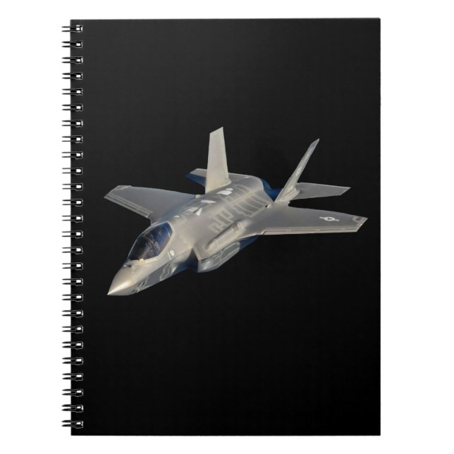 F-35 Blixt II Panther Jet Fighter Anteckningsbok (Framsidan)