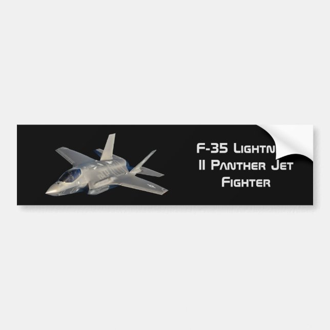 F-35 Blixt II Panther Jet Fighter Bildekal (Framsidan)