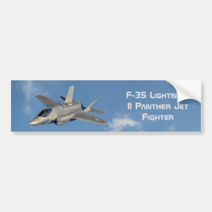 F-35 Blixt II Panther Jet Fighter i Himlar Bildekal