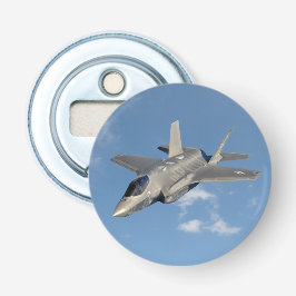 F-35 Blixt II Panther Jet Fighter i Himlar Flasköppnare