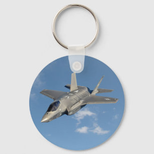 F-35 Blixt II Panther Jet Fighter i Himlar Nyckelring