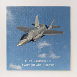 F-35 Blixt II Panther Jet Fighter i Himlar Pussel