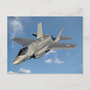 F-35 Blixt II Panther Jet Fighter i Himlar Vykort