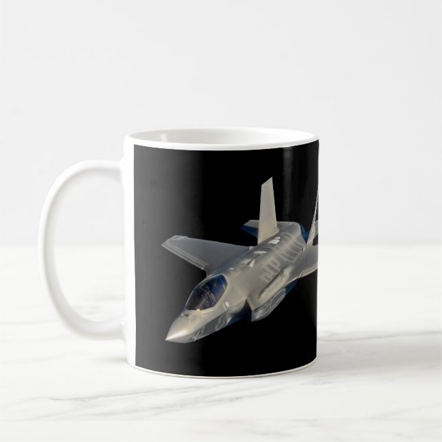 F-35 Blixt II Panther Jet Fighter Kaffemugg (Vänster)