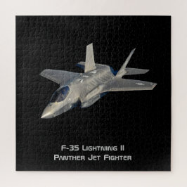 F-35 Blixt II Panther Jet Fighter Pussel