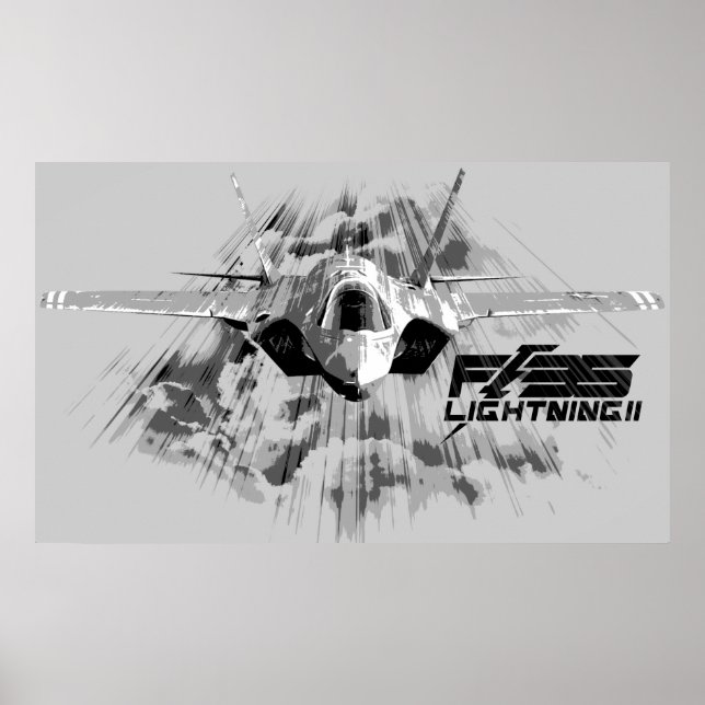 F-35 Blixt II Skriv ut Poster (Framsidan)