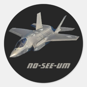 F-35 No-See-Um Jet Fighter Runt Klistermärke