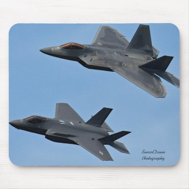 F-35 och F-22 Fighter Jet Musmatta (Framsidan)