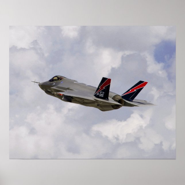 F-35A Blixt II Gemensamma Strejkan Fighter Aircraf Poster (Framsidan)