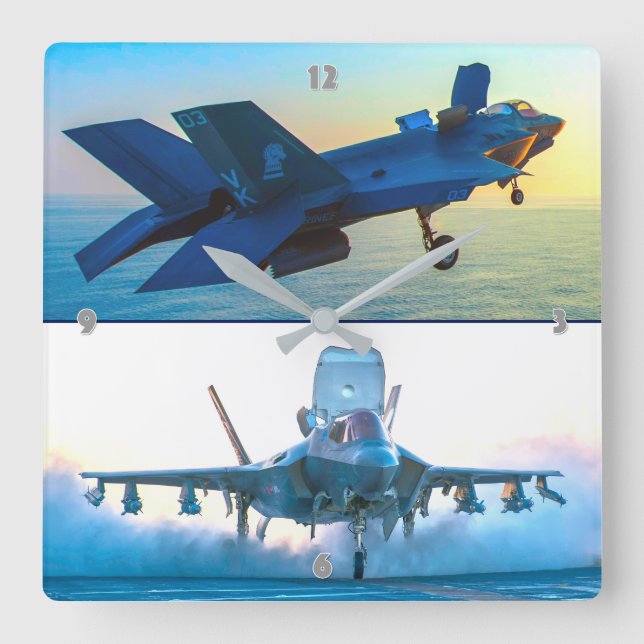 F-35B BLIXTER II FYRKANTIG KLOCKA (Framsida)