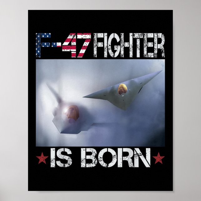 F 47 Fighter Jet F47 6e Gen Fighter F-47 Us Luft F Poster (Framsidan)
