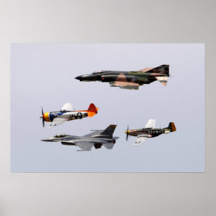 F-4 fantom, P-47 Thunderbolt, Falco för stridighe Poster