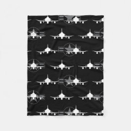 F-4 Pantom II Militärt stridsflygplan Jet Fleecefilt