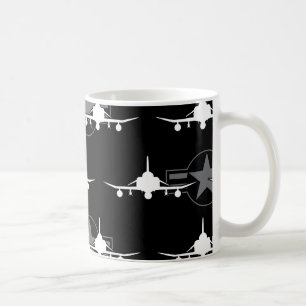F-4 Pantom II Militärt stridsflygplan Jet Kaffemugg