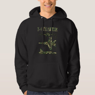 F 4 Phantom Fighter Jet-flygplan Pilot Militär Ai Hoodie