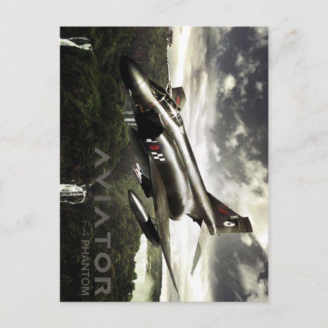 F-4 Phantom Fighter Jet Vykort (Framsida)