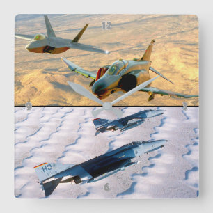 F-4 PHANTOM FYRKANTIG KLOCKA