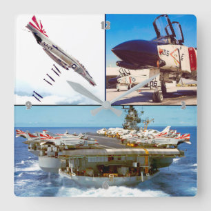 F-4 PHANTOM FYRKANTIG KLOCKA