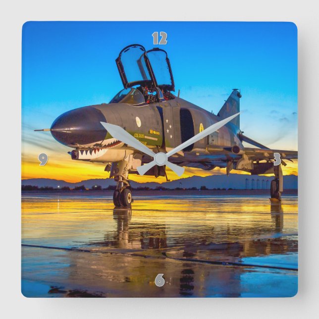 F-4 PHANTOM FYRKANTIG KLOCKA (Framsida)