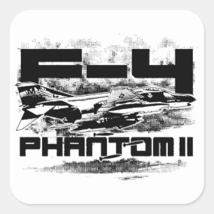 F-4 Phantom II Fyrkantigt Klistermärke