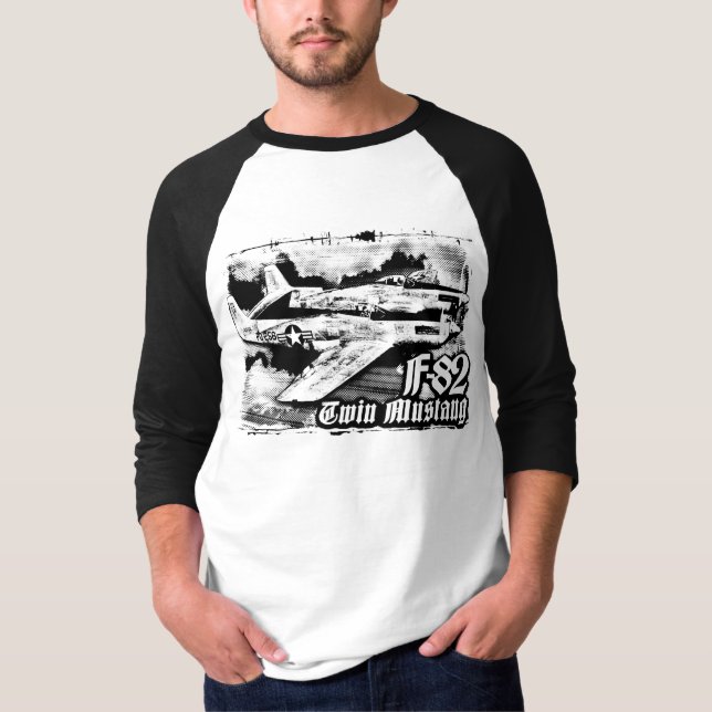 F-82 Twin Mustang T Shirt (Framsida)