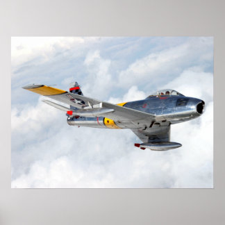 F-86 Saber under flygning Poster