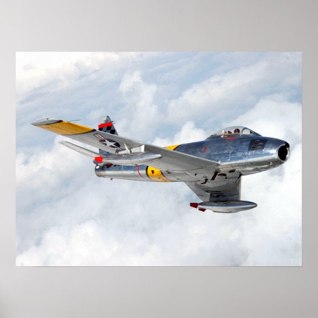 F-86 Saber under flygning Poster (Framsidan)
